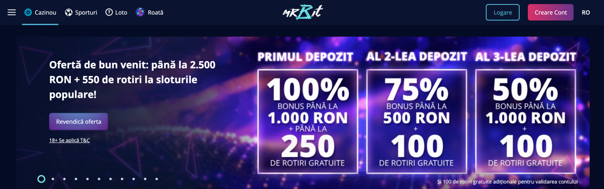 MrBit Casino Main Page