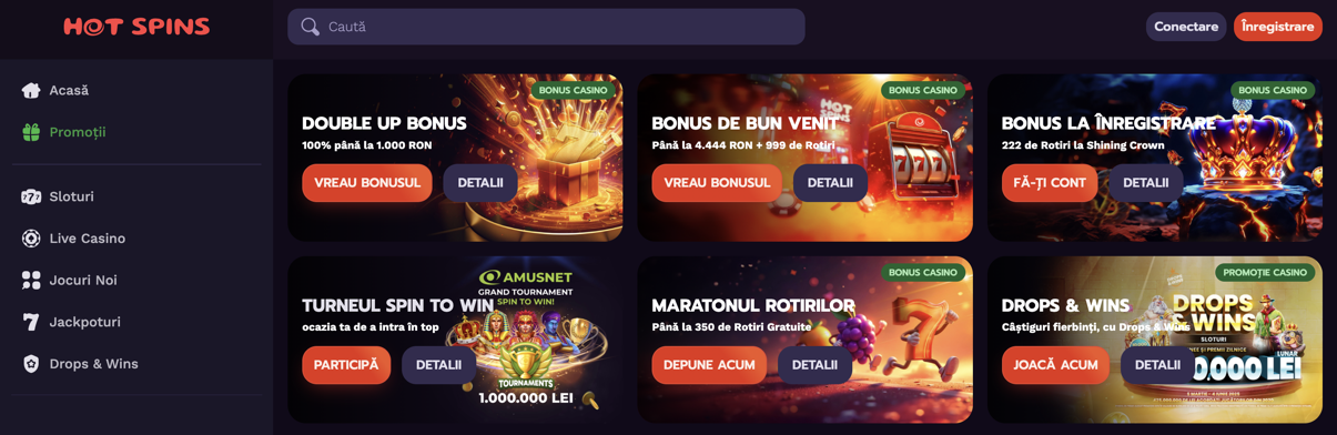 HotSpins Main Page