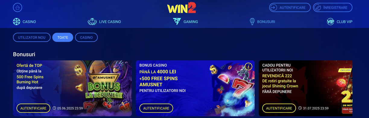 Win2Casino Bonuses